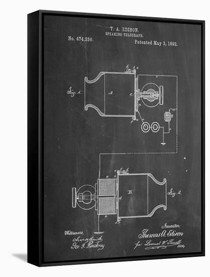 Speaking Telegraph Patent-null-Framed Stretched Canvas