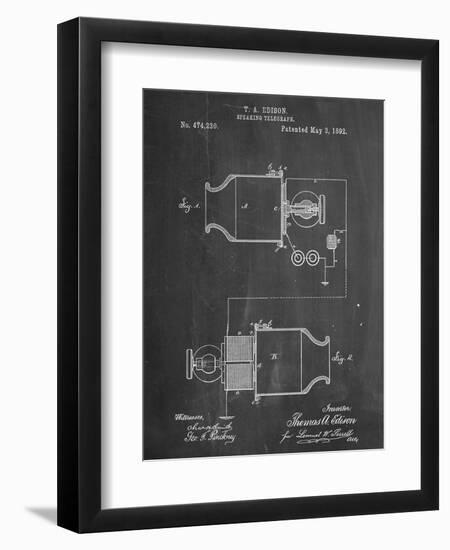 Speaking Telegraph Patent-null-Framed Art Print