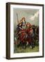 'Spear in Hand, Boadicea Led Them to Attack', Illustration from 'Heroes and Heroines of English…-Gordon Frederick Browne-Framed Giclee Print