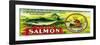 Spear Salmon Can Label - Yes Bay, AK-Lantern Press-Framed Art Print