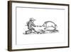 Spearing a Boar, 14th Century-null-Framed Giclee Print