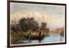 Spearing Fish from a Canoe, 1853-Seth Eastman-Framed Giclee Print