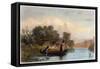 Spearing Fish from a Canoe, 1853-Seth Eastman-Framed Stretched Canvas