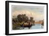 Spearing Fish from a Canoe, 1853-Seth Eastman-Framed Premium Giclee Print