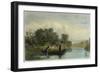 Spearing Fish from a Canoe-Seth Eastman-Framed Giclee Print