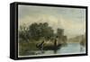 Spearing Fish from a Canoe-Seth Eastman-Framed Stretched Canvas