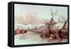 Spearing Fish in Winter-Seth Eastman-Framed Stretched Canvas