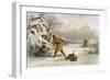 Spearing Muskrats in Winter-Seth Eastman-Framed Giclee Print