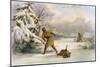 Spearing Muskrats in Winter-Seth Eastman-Mounted Giclee Print