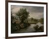 Spearing the Otter, 1805-Philip Reinagle-Framed Giclee Print