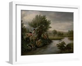 Spearing the Otter, 1805-Philip Reinagle-Framed Giclee Print