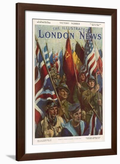 Special Edition of the Illustrated London News to Celebrate the End of World War Ii-null-Framed Photographic Print