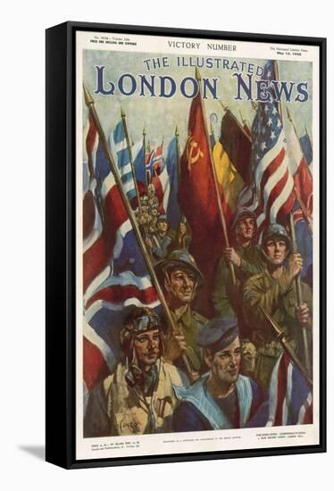 Special Edition of the Illustrated London News to Celebrate the End of World War Ii-null-Framed Stretched Canvas