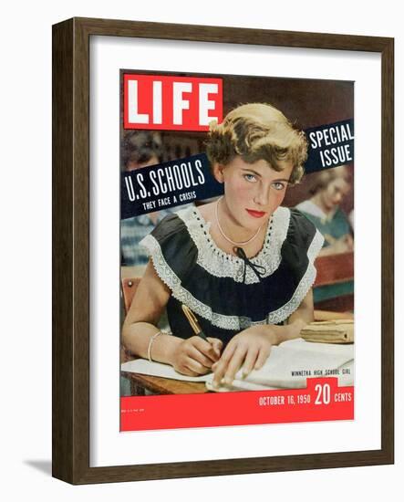 Special Issue on US Schools, October 16, 1950-Alfred Eisenstaedt-Framed Photographic Print