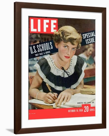 Special Issue on US Schools, October 16, 1950-Alfred Eisenstaedt-Framed Photographic Print