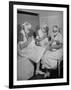 Special Nursery Nurses Wearing Masks as They Bottle-Feed Fully Developed Premature Babies-Hansel Mieth-Framed Photographic Print