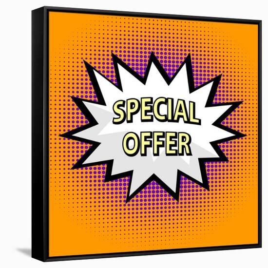 Special Offer Label in Pop Art Style-PiXXart-Framed Stretched Canvas