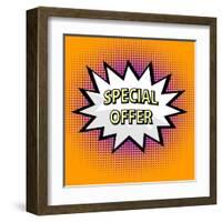 Special Offer Label in Pop Art Style-PiXXart-Framed Art Print