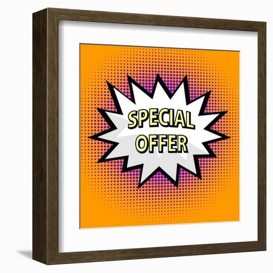 Special Offer Label in Pop Art Style-PiXXart-Framed Art Print