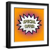 Special Offer Label in Pop Art Style-PiXXart-Framed Art Print