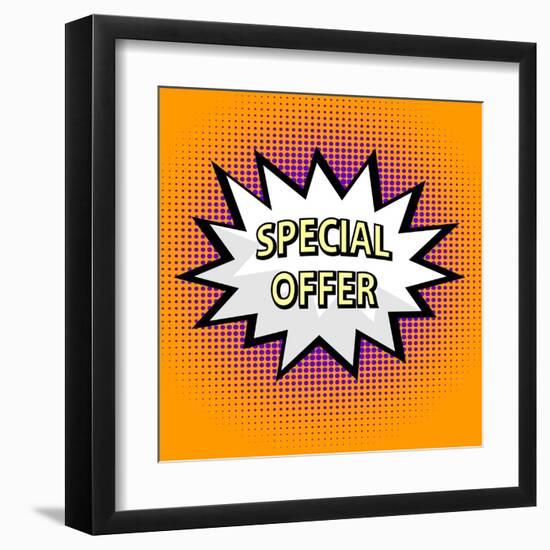 Special Offer Label in Pop Art Style-PiXXart-Framed Art Print