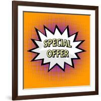 Special Offer Label in Pop Art Style-PiXXart-Framed Art Print