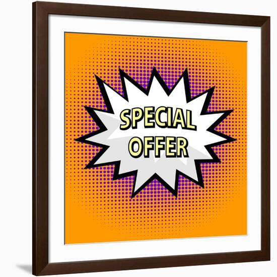 Special Offer Label in Pop Art Style-PiXXart-Framed Art Print