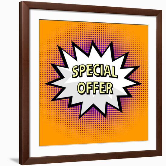 Special Offer Label in Pop Art Style-PiXXart-Framed Art Print