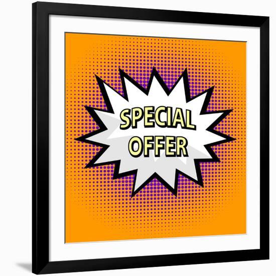 Special Offer Label in Pop Art Style-PiXXart-Framed Art Print