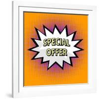 Special Offer Label in Pop Art Style-PiXXart-Framed Art Print