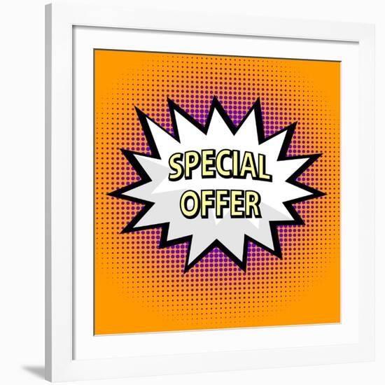 Special Offer Label in Pop Art Style-PiXXart-Framed Art Print