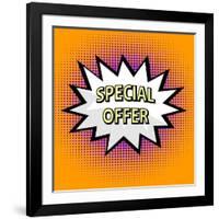 Special Offer Label in Pop Art Style-PiXXart-Framed Art Print