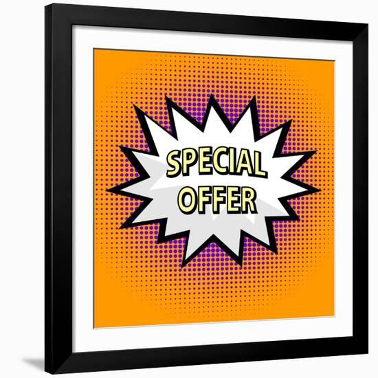 Special Offer Label in Pop Art Style-PiXXart-Framed Art Print