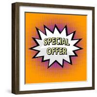 Special Offer Label in Pop Art Style-PiXXart-Framed Art Print