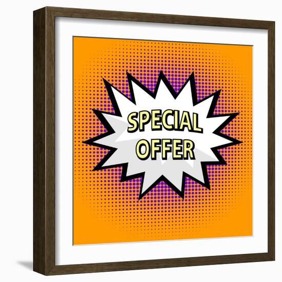 Special Offer Label in Pop Art Style-PiXXart-Framed Art Print