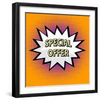 Special Offer Label in Pop Art Style-PiXXart-Framed Art Print