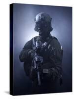 Special Operations Forces Soldier Equipped with Night Vision And An HK416 Assault Rifle-Stocktrek Images-Stretched Canvas