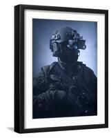 Special Operations Forces Soldier Equipped with Night Vision-Stocktrek Images-Framed Photographic Print