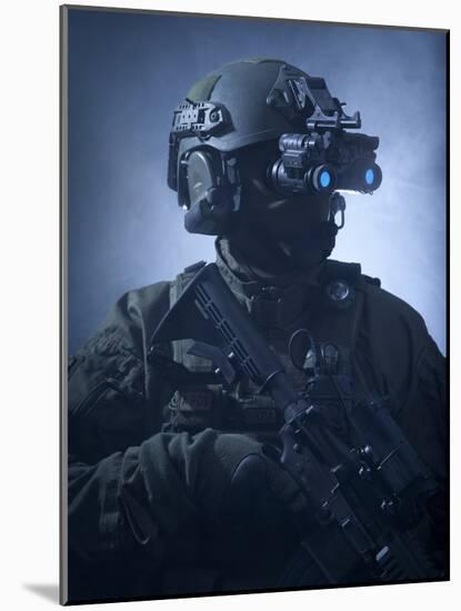 Special Operations Forces Soldier Equipped with Night Vision-Stocktrek Images-Mounted Photographic Print