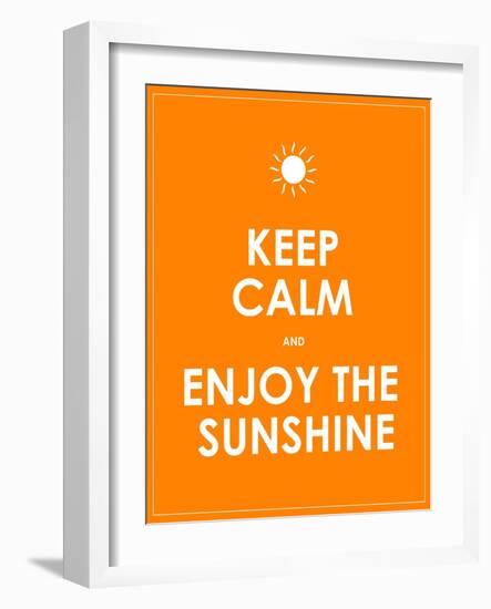 Special Summer Keep Calm Modern Motivational Background-place4design-Framed Art Print