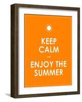 Special Summer Keep Calm Modern Motivational Background-place4design-Framed Art Print