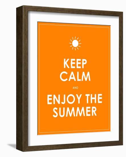 Special Summer Keep Calm Modern Motivational Background-place4design-Framed Art Print