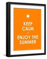 Special Summer Keep Calm Modern Motivational Background-place4design-Framed Art Print