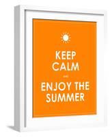 Special Summer Keep Calm Modern Motivational Background-place4design-Framed Art Print