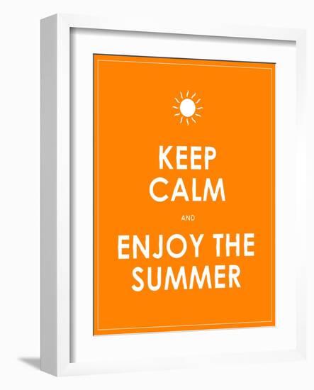 Special Summer Keep Calm Modern Motivational Background-place4design-Framed Art Print