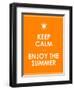 Special Summer Keep Calm Modern Motivational Background-place4design-Framed Art Print