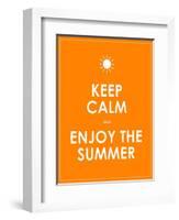 Special Summer Keep Calm Modern Motivational Background-place4design-Framed Art Print