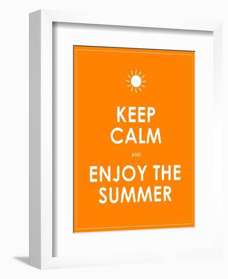 Special Summer Keep Calm Modern Motivational Background-place4design-Framed Art Print