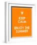 Special Summer Keep Calm Modern Motivational Background-place4design-Framed Art Print