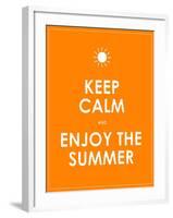 Special Summer Keep Calm Modern Motivational Background-place4design-Framed Art Print